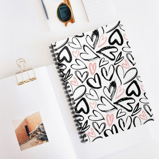 Heart Spiral Notebook - Ruled Line
