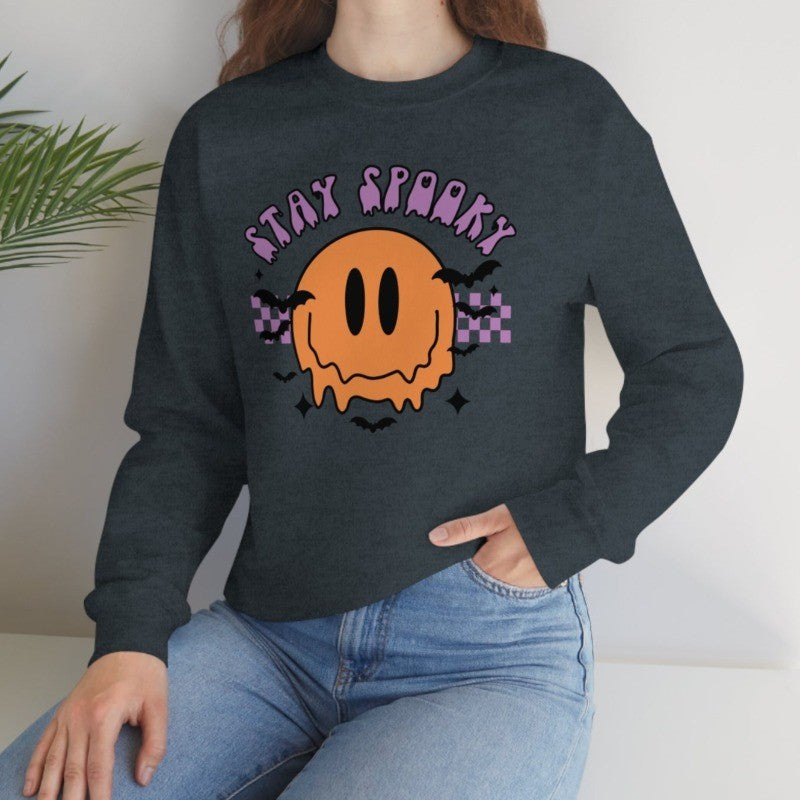 Stay Spooky Smiley Crewneck Sweatshirt