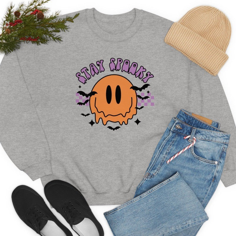 Stay Spooky Smiley Crewneck Sweatshirt