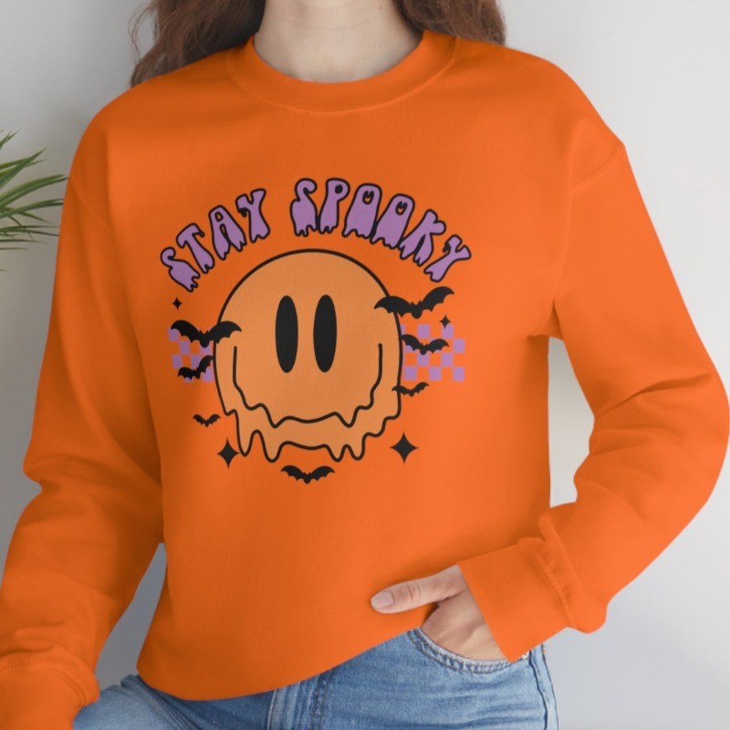 Stay Spooky Smiley Crewneck Sweatshirt