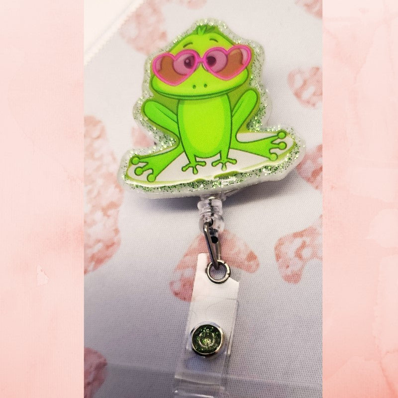 Cute Frog Badge Reel