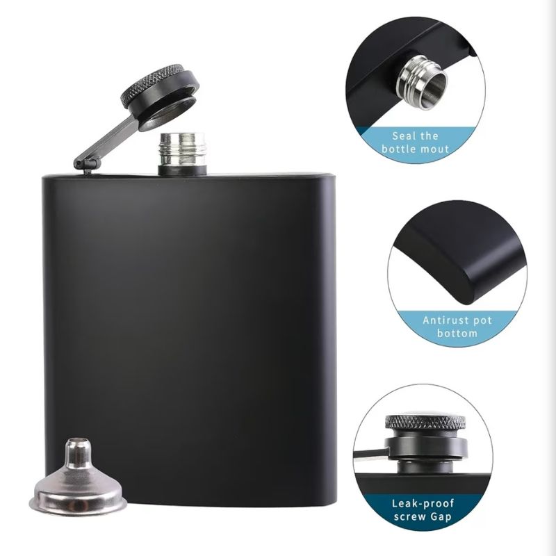 Personalized Laser Engraved 6 oz Flask
