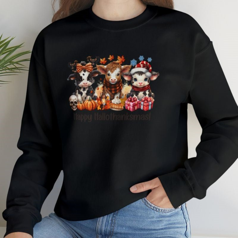 Happy Hallowthanksmas Crewneck Sweatshirt