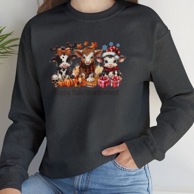 Happy Hallowthanksmas Crewneck Sweatshirt