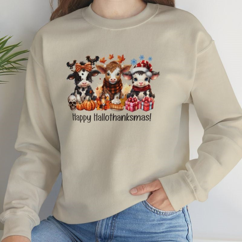 Happy Hallowthanksmas Crewneck Sweatshirt