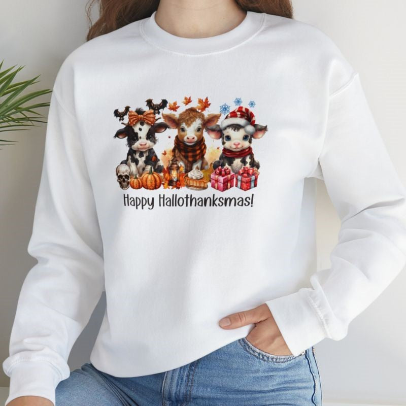 Happy Hallowthanksmas Crewneck Sweatshirt