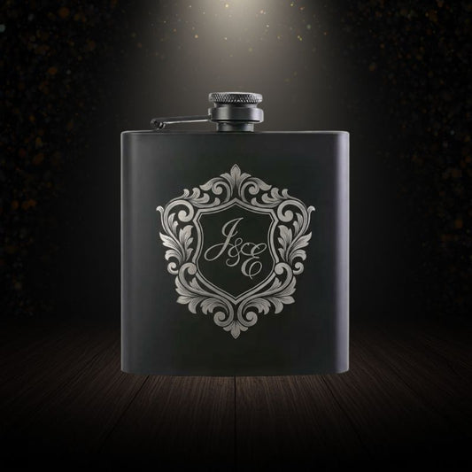 Personalized Laser Engraved 6 oz Flask