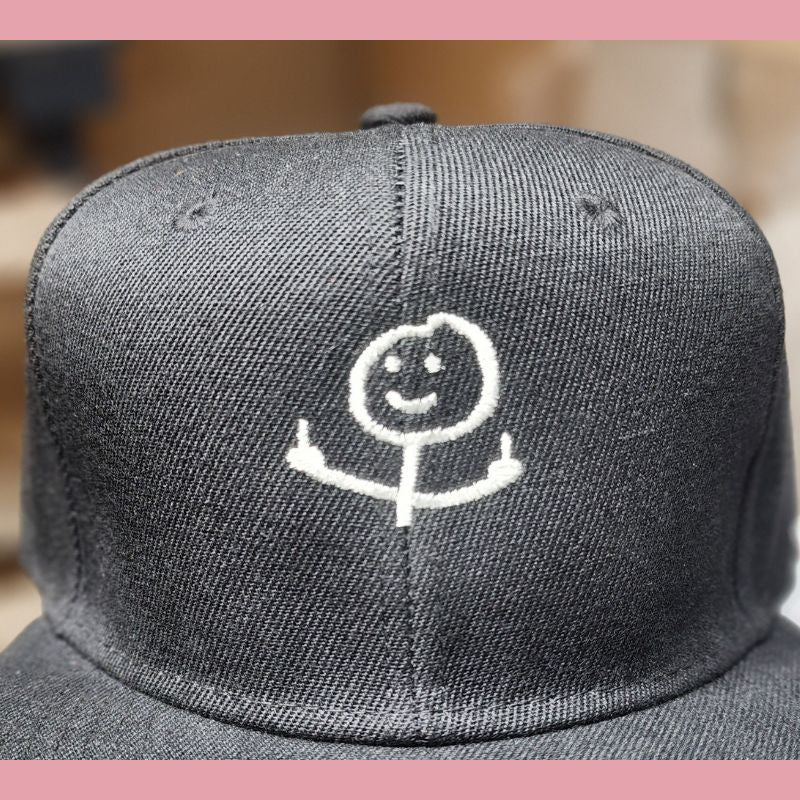 Middle Finger Snapback Hat Embroidered