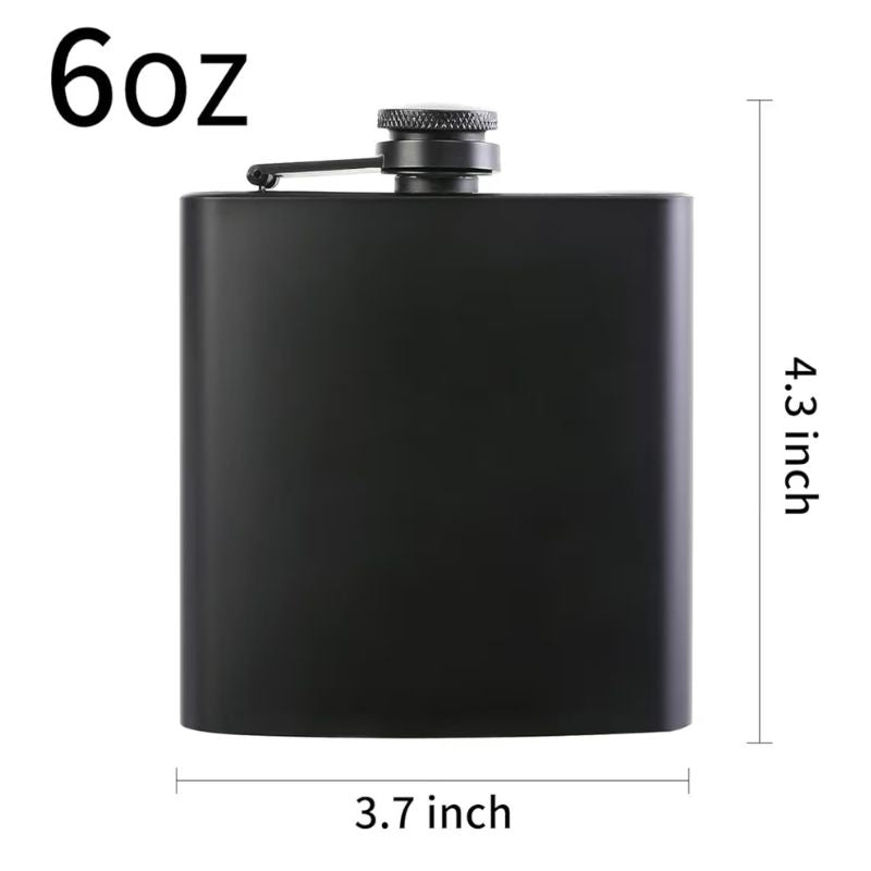 Personalized Laser Engraved 6 oz Flask