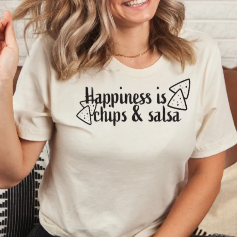 Happiness is chips & salsa T-shirt